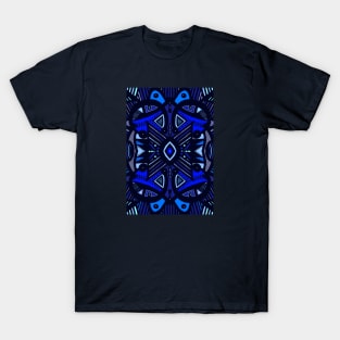 Midnight Blue African Abstract Design T-Shirt